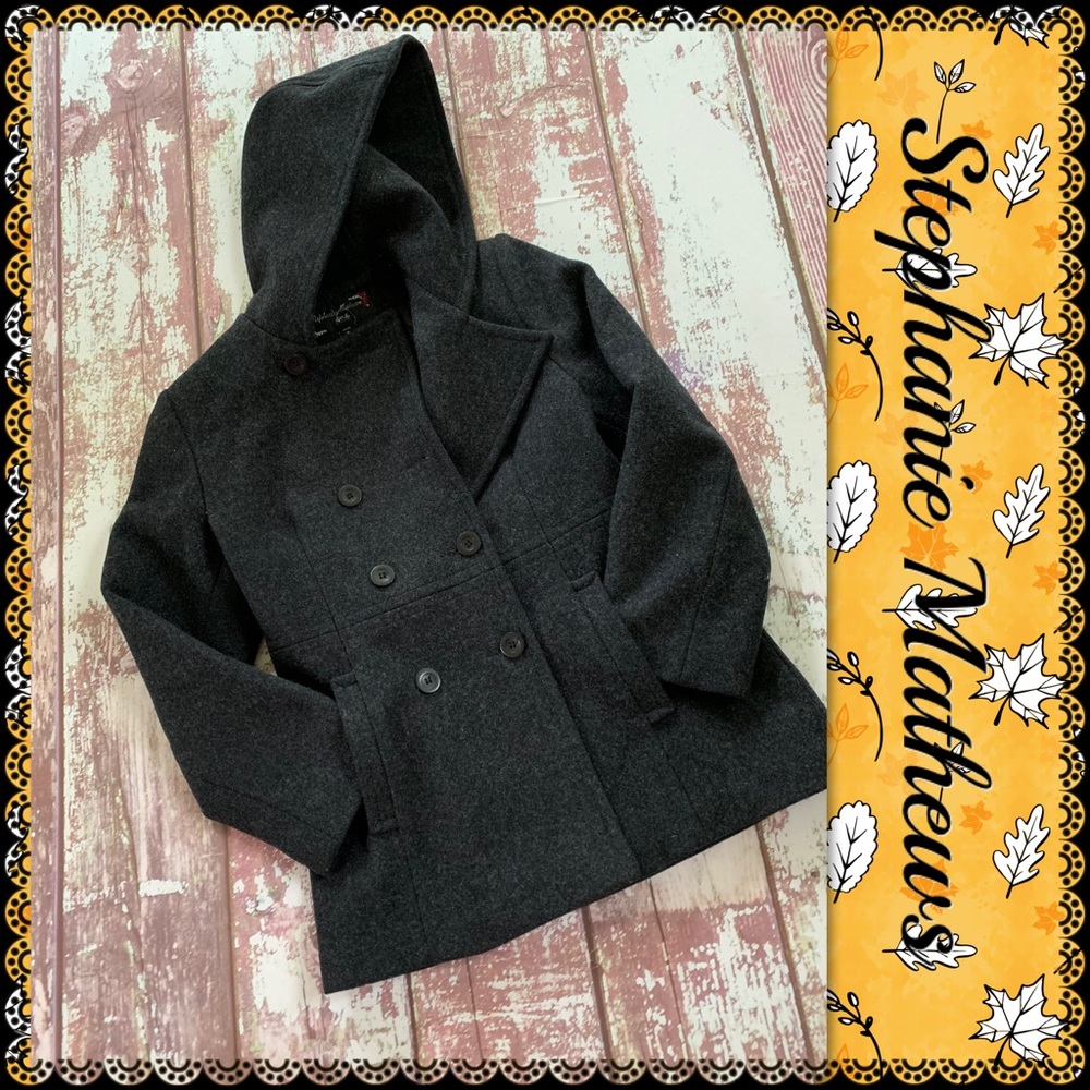 Stephanie Mathews 100% wool pea coat